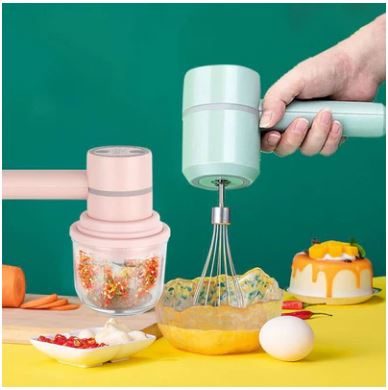 Mini Batedeira Portátil sem Fio e Multi Processador de Alimentos - Power Mix - Recarregável USB
