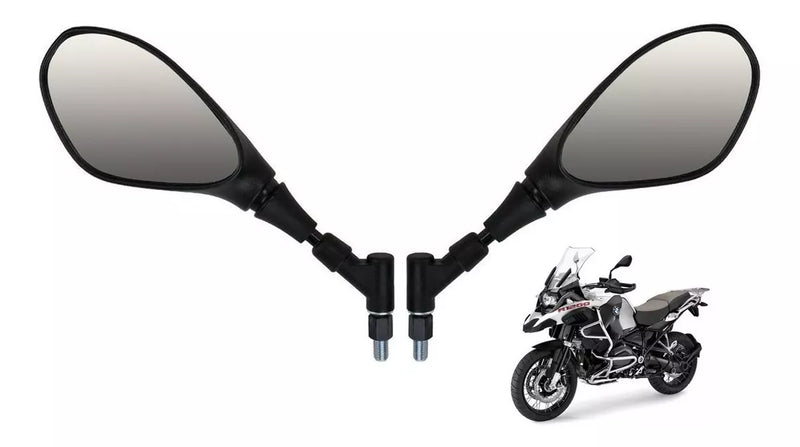 Retrovisor Espelho Haste Curta 360º Bmw F800 Titan Cb300 Par