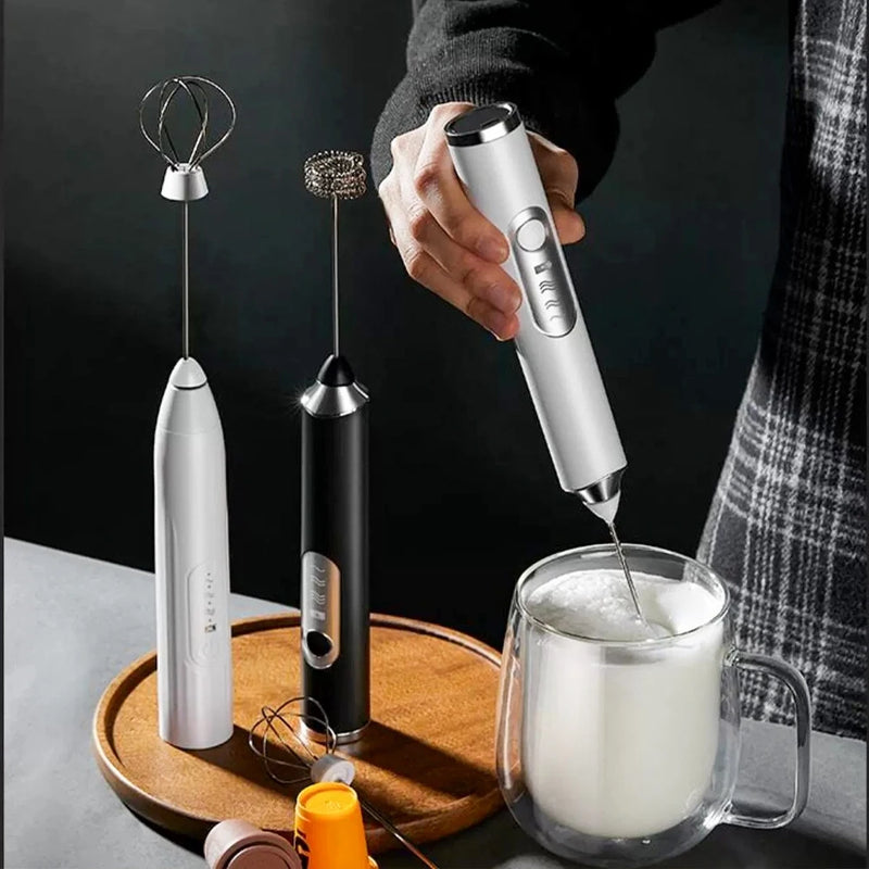 Batedor Misturador Mixer Elétrico para Bebidas Leite Café Clara de Ovos Portátil