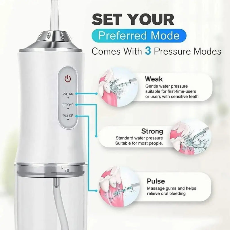 Fio Dental Irrigador Portátil Elétrico Jato D'água HidroFloss