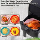 Kit 6 Capas Protetoras de AirFryer de Silicone Redonda Air Fryer e Forno Fritadeira Elétrica Praticidade na Cozinha