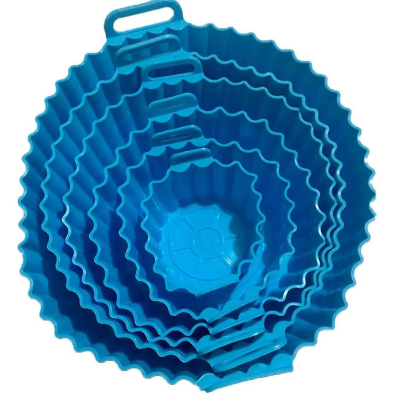 Kit 6 Capas Protetoras de AirFryer de Silicone Redonda Air Fryer e Forno Fritadeira Elétrica Praticidade na Cozinha