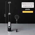 Batedor Misturador Mixer Elétrico para Bebidas Leite Café Clara de Ovos Portátil
