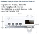 Suporte automático antibacteriano (Luz UV) esterilizador escova de dentes Higiene máxima garantida