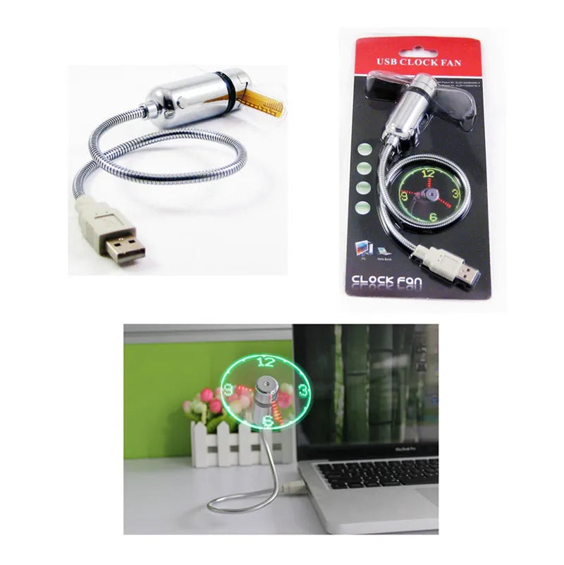 Ventilador Relógio LED USB - Inteligente - OWL EL SHARDY