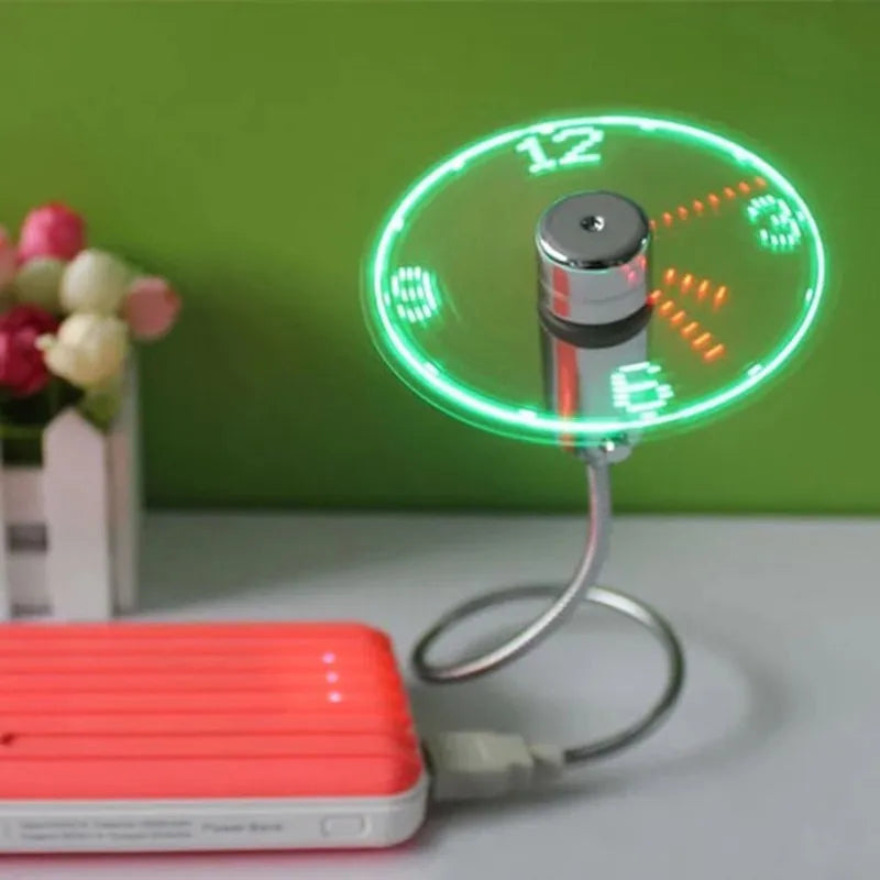 Ventilador Relógio LED USB - Inteligente - OWL EL SHARDY