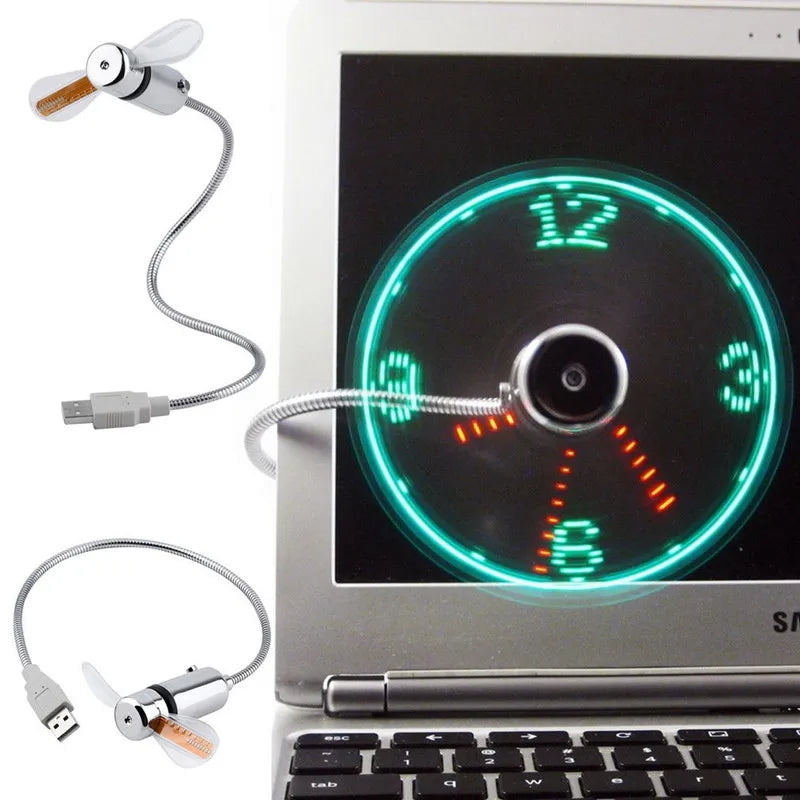 Ventilador Relógio LED USB - Inteligente - OWL EL SHARDY
