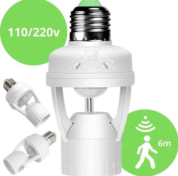Sensor de presença com soquete para lâmpada e27: ®SmartGlow®