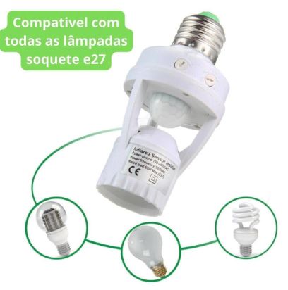 Sensor de presença com soquete para lâmpada e27: ®SmartGlow®