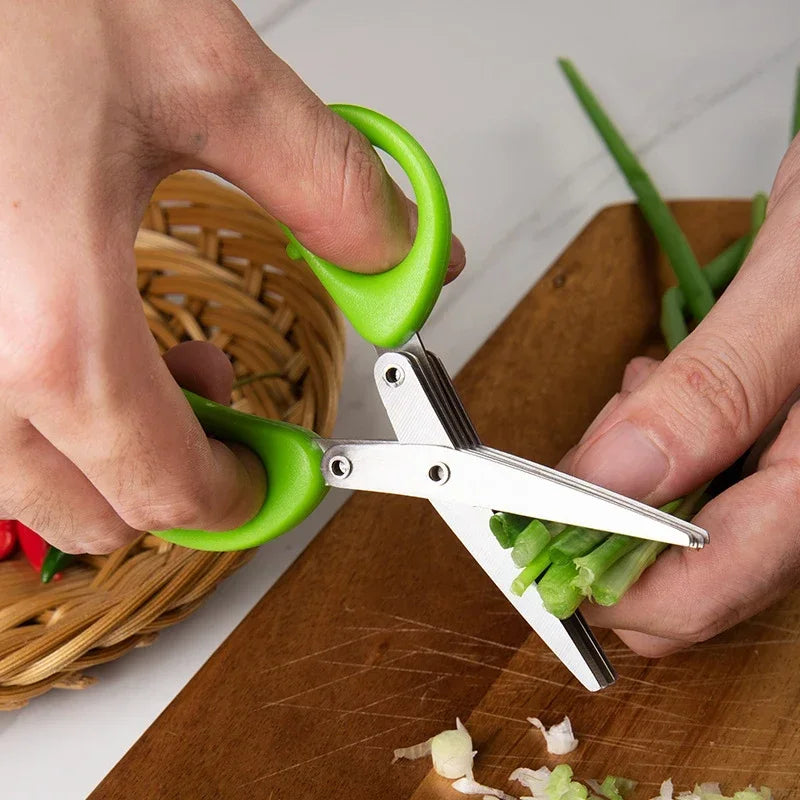 Tesoura de Cozinha Multifuncional - 5 Lâminas