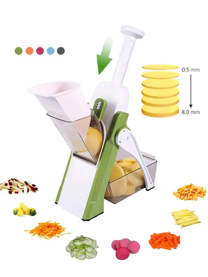 Fatiador Multifuncional 5 em 1 - [Lâmina de Aço Inox] Original MasterChef® - O Segredo dos Chefs na Sua Cozinha.