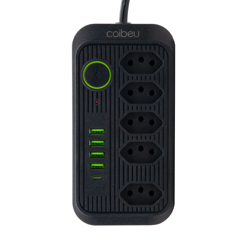 Extensão Tomada Inteligente, Filtro de Linha, Régua de Energia, 5 Tomadas, 4 Interfaces USB, 1 Porta USB Tipo-C, PowerHub Pro
