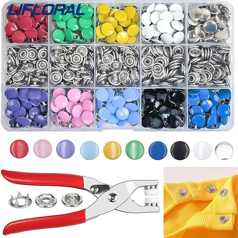 Kit Alicate Fixador + 150 Botões de Pressão - SnapFix PREMIUM