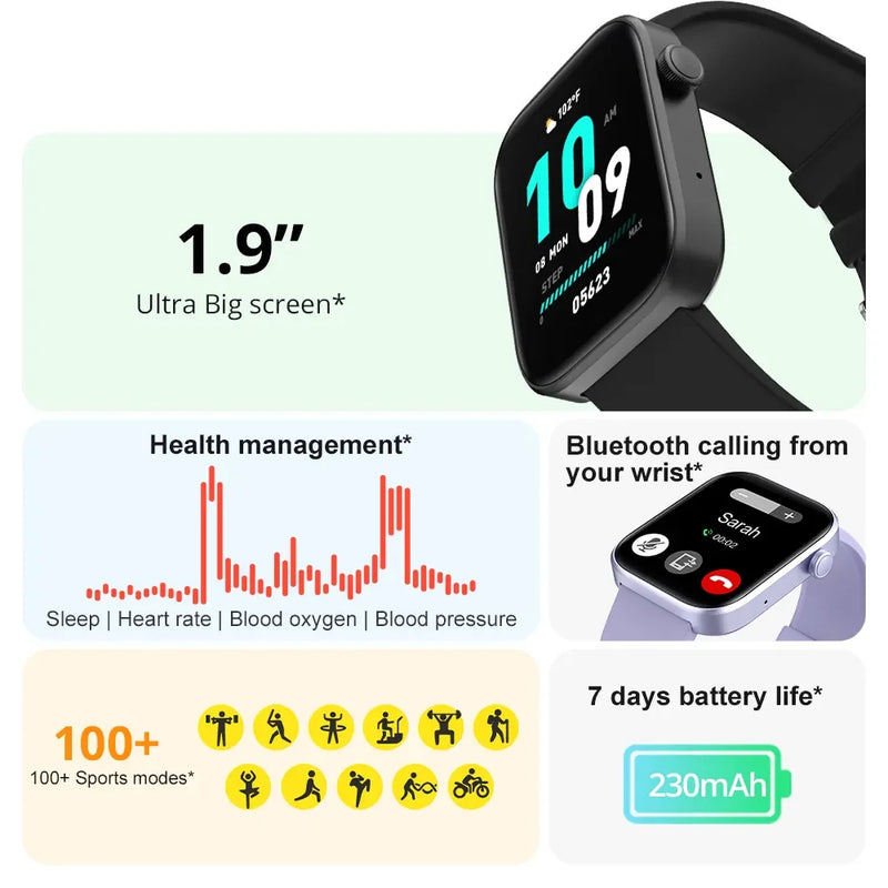 Smartwatch Colmi™ P71 c/ Chamadas por Voz e Monitoramento de Saúde