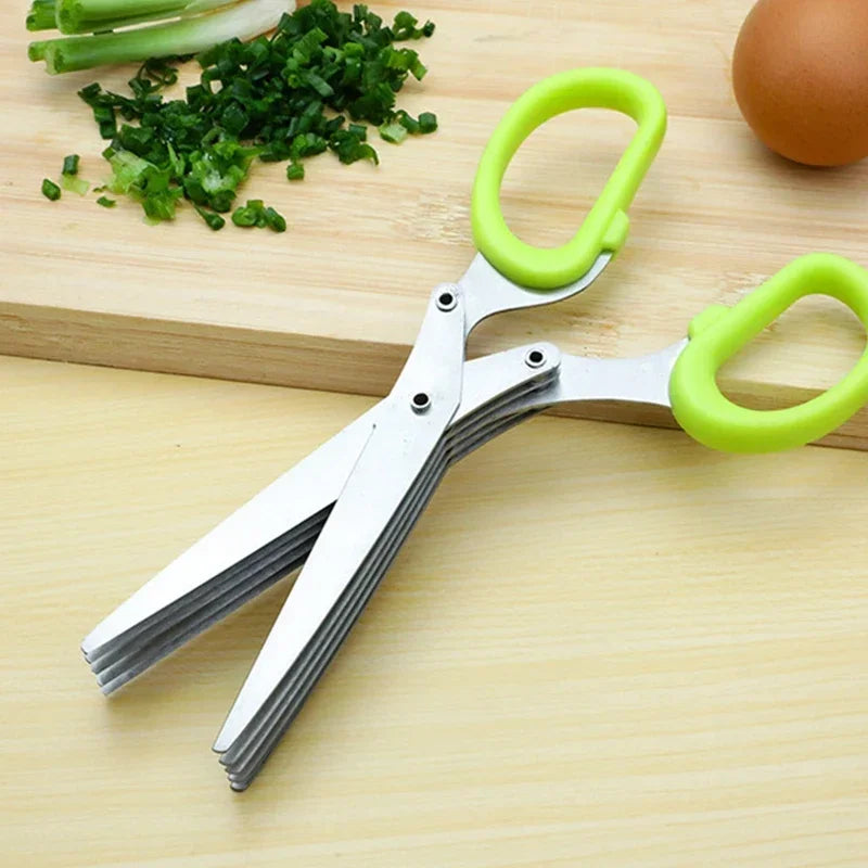 Tesoura de Cozinha Multifuncional - 5 Lâminas