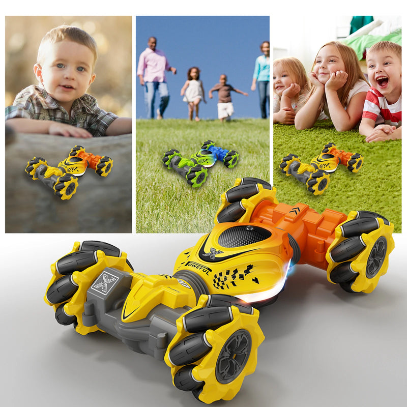 CARRINHO RC STUNT COM CONTROLE REMOTO GESTO SENSOR LED E SOM