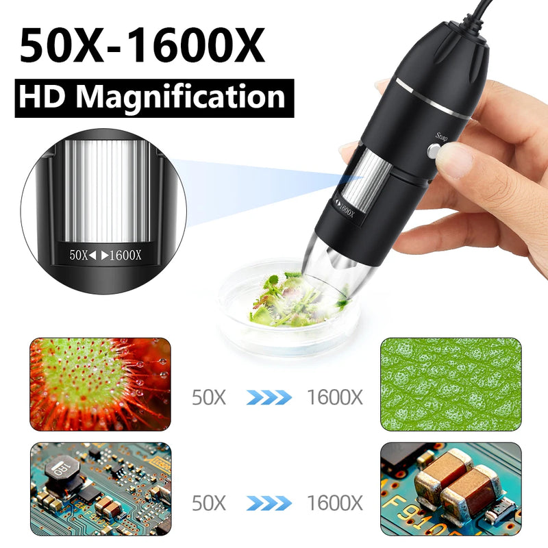 Microscópio Zoom 1600x Cam 2.0 Mp Profissional Digital Usb