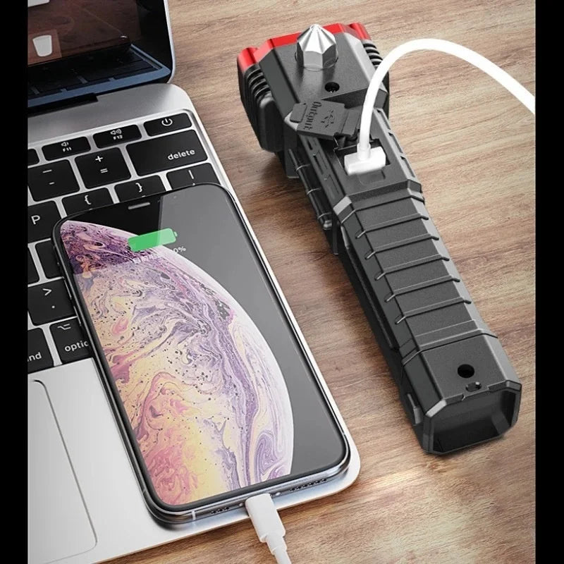 Lanterna Tática Militar  Recarregável  4 em 1 Power