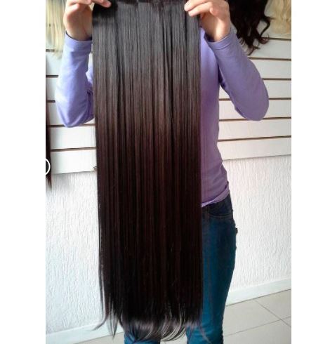 Aplique de Cabelo Tic Tac em Fibra Orgânica 70cm com Aparencia natural - OWL EL SHARDY