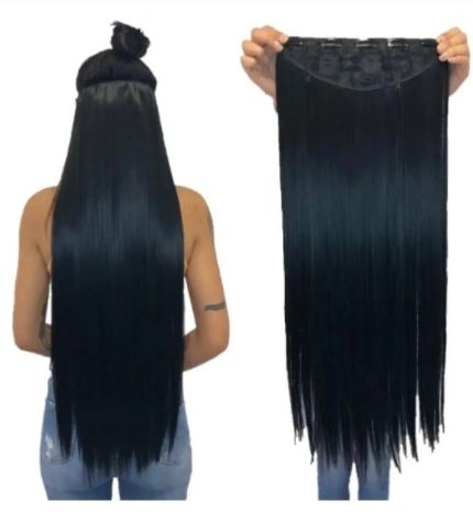 Aplique de Cabelo Tic Tac em Fibra Orgânica 70cm com Aparencia natural - OWL EL SHARDY