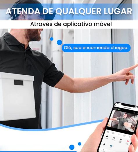 Campainha Com Câmera E Áudio Sem Fio Wifi Nano Vision [ALTA SEGURANÇA] - OWL EL SHARDY