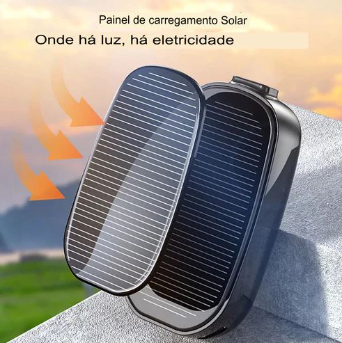 Carregador de celular Solar Portátil, Power Bank - Carregador Solar Bateria Infinita - OWL EL SHARDY