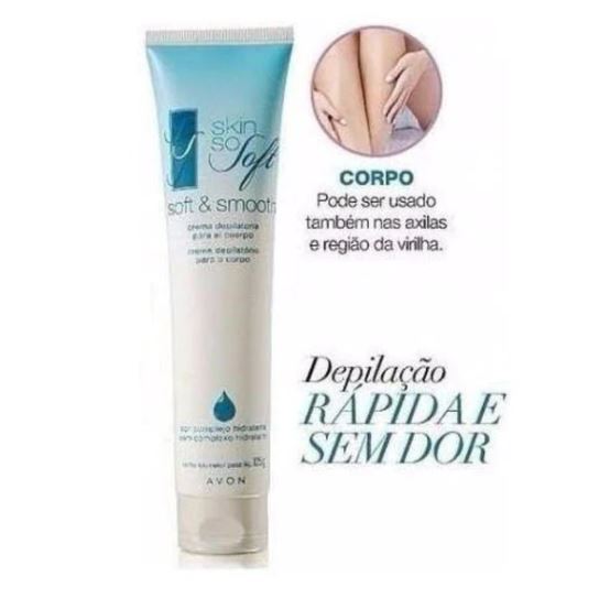 Creme Depilatório para o Corpo Soft & Smooth Avon - 125g - OWL EL SHARDY