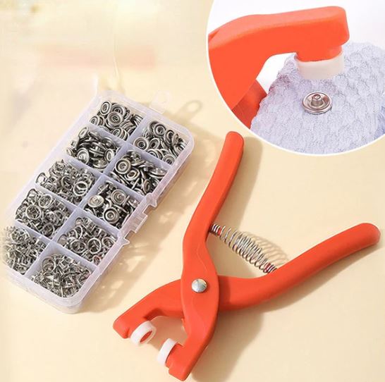 Kit Alicate Fixador + 150 Botões de Pressão - SnapFix PREMIUM