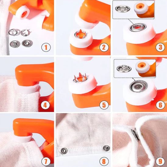 Kit Alicate Fixador + 150 Botões de Pressão - SnapFix PREMIUM