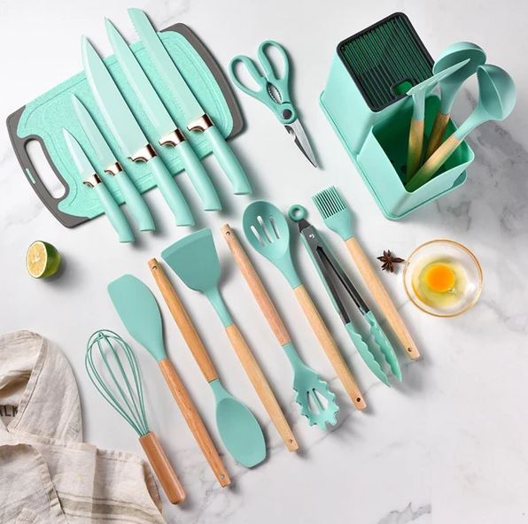 Kit de Cozinha 19 Peças de Silicone Premium