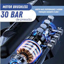 Lavadora de Alta Pressão Portátil  Recarregável (2 Baterias inclusas!) + 2 bicos e Adaptador de Sabão [MALETA GRÁTIS]