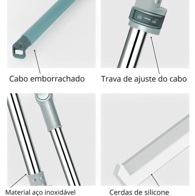 Rodo Mágico de Silicone LimpaMax Pro  2 em 1