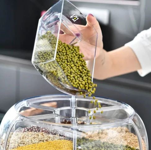 separador de grãos,separador de sementes,dispensador de grãos,armazenamento grãos,dispensação de alimentos,dispenser de grãos,porta grãos,organizador de alimentos,dispensador de cereais,dispenser de grãos de parede,dispenser de grãos para loja,dispenser de grãos para cozinha,recipiente de alimentos,armazenamento de alimentos,dispenser de cereais duplo 3 litros em acrílico,organizador separador de grãos giratório