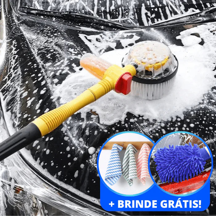 Kit Escova de Limpeza Rotativa Microfibra Automotiva