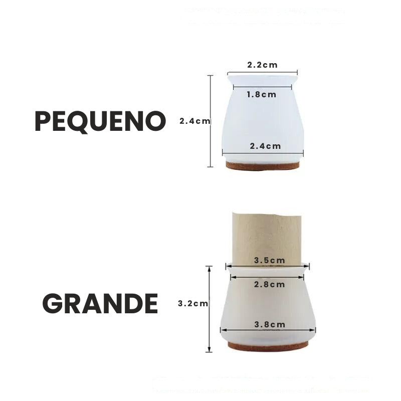 Protetores de Silicone para Pernas de Cadeira - Conjunto com 16 Peças - OWL EL SHARDY