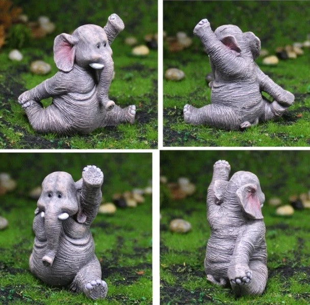 Estatuetas Família Elefante Yoga - OWL EL SHARDY