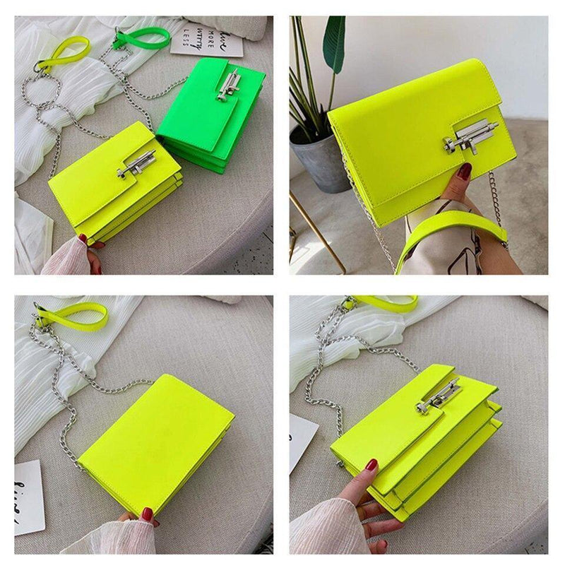 Penny Lane - Bolsa Couro Neon Pequena Tiracolo - OWL EL SHARDY