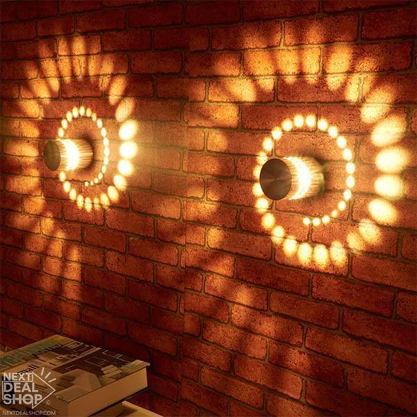 2 Peças de Luzes Decorativas de Parede em Espiral - OWL EL SHARDY