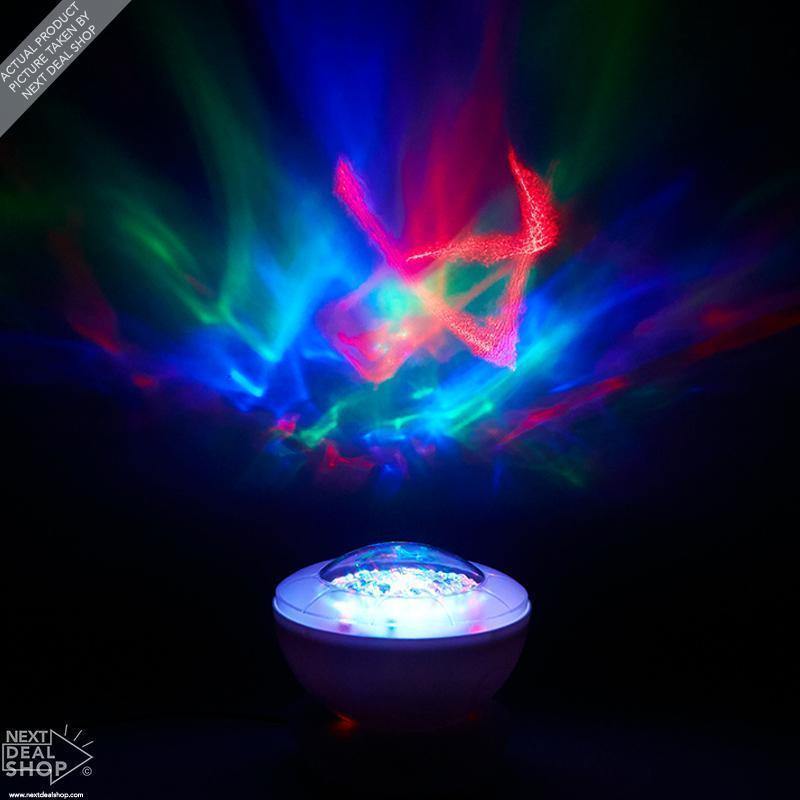 Abajur Projetor Aurora Diamante Com Caixa de Som Embutida - Faça seu Próprio Projetor de Luz em Casa! - OWL EL SHARDY